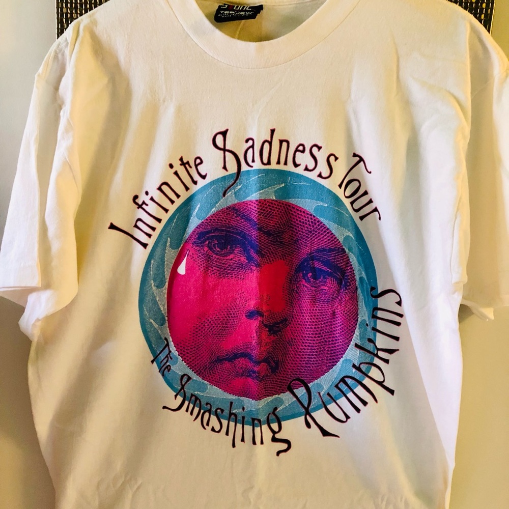 Rare Vintage Smashing Pumpkins Concert T-Shirt Infinite Sadness ‘96 Tour Unis…